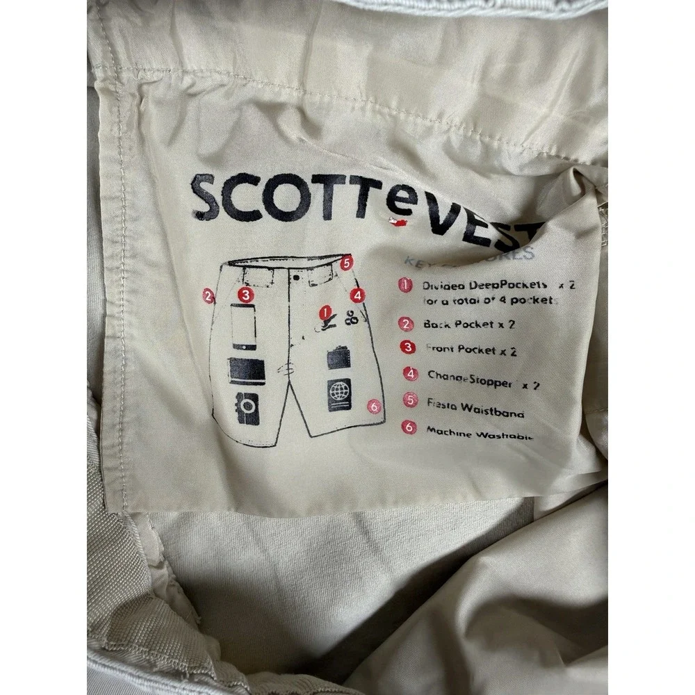 ScotteVest Chino Shorts Mens Size 40 TEC 9